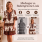 🌸 Nieuwe Collectie ✨ Dames Vintage Etnische Print Jurk – Gelaagd Design & Bohemian Elegante Look 💕