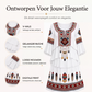 🌸 Nieuwe Collectie ✨ Dames Vintage Etnische Print Jurk – Gelaagd Design & Bohemian Elegante Look 💕