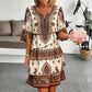 🌸 Nieuwe Collectie ✨ Dames Vintage Etnische Print Jurk – Gelaagd Design & Bohemian Elegante Look 💕