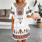 🌸 Nieuwe Collectie ✨ Dames Vintage Etnische Print Jurk – Gelaagd Design & Bohemian Elegante Look 💕