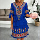 🌸 Nieuwe Collectie ✨ Dames Vintage Etnische Print Jurk – Gelaagd Design & Bohemian Elegante Look 💕