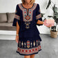 🌸 Nieuwe Collectie ✨ Dames Vintage Etnische Print Jurk – Gelaagd Design & Bohemian Elegante Look 💕