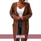 🌸 Nieuwe Collectie ✨ Lange Gebreide Dameshoodievest 🧶 Warm, Comfortabel & Praktisch met Zakken