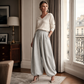 Casuele geplooide wide-leg joggingbroek voor dames