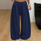 Casuele geplooide wide-leg joggingbroek voor dames