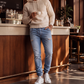🔥 Tijdelijke Aanbieding ✨ Heren Slim Fit Denim Joggingbroek 👖 Elastische Tailleband, Jeanslook & Ultiem Comfort