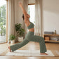 🌿 Comfort Keuze ✨ Dames Hoge Taille Wijde Pijpen Yogabroek 👖 Flexibele Pasvorm, Zachte Comfort & Elegante Sportieve Look