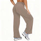 🌿 Comfort Keuze ✨ Dames Hoge Taille Wijde Pijpen Yogabroek 👖 Flexibele Pasvorm, Zachte Comfort & Elegante Sportieve Look