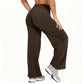 🌿 Comfort Keuze ✨ Dames Hoge Taille Wijde Pijpen Yogabroek 👖 Flexibele Pasvorm, Zachte Comfort & Elegante Sportieve Look