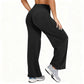 🌿 Comfort Keuze ✨ Dames Hoge Taille Wijde Pijpen Yogabroek 👖 Flexibele Pasvorm, Zachte Comfort & Elegante Sportieve Look