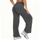 🌿 Comfort Keuze ✨ Dames Hoge Taille Wijde Pijpen Yogabroek 👖 Flexibele Pasvorm, Zachte Comfort & Elegante Sportieve Look