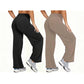 🌿 Comfort Keuze ✨ Dames Hoge Taille Wijde Pijpen Yogabroek 👖 Flexibele Pasvorm, Zachte Comfort & Elegante Sportieve Look