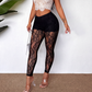 Sexy doorschijnende mesh broek van kant voor dames