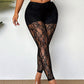 Sexy doorschijnende mesh broek van kant voor dames
