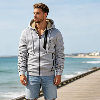 ❄️ Speciale aanbieding ✨ Warme Herenjas met Pluche Voering 🧥 Dikke Voering, Capuchon & Ultiem Comfort voor Koude Dagen