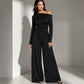 🔥 Gratis Verzending ✨ Dames Off-Shoulder Wide Leg Jumpsuit 👗 Elegante Pasvorm, Comfortabele Bewegingsvrijheid & Trendy Zomerlook