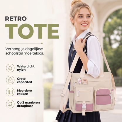 👜Canvas draagtas met grote capaciteit en meerdere vakken