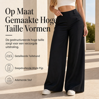 ✨ Nieuwe Collectie – Casual wide leg pantalon voor dames 👖 Hoge taille, elegante draperie & comfortabele pasvorm ✨