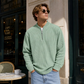 ✨Heren corduroy sweatshirt met halve rits, casual top met opstaande kraag en lange mouwen