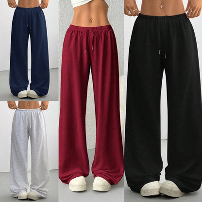 Casual joggingbroek voor dames met wijde pijpen en trekkoord