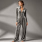 ✨ Exclusieve Deal 💎 Chique Velours Jumpsuit voor Dames met Staande Kraag – Elegante Comfortabele One-Piece Look