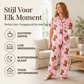 🐮Dames 3-Delige Pyjamaset met Hooglander Koe Print – Zachte Warme Nachtkleding voor Comfortabele Avonden