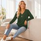 ✨ Nieuwe Collectie 💎 Casual Dames T-shirt met V-Hals en Lange Mouwen – Comfortabele Basic Top voor Elke Dag