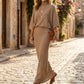 Dames Set met Vleermuismouwen Top & Lange Maxi Rok 🧶 Elegante 2-delige Outfit voor Alledaags en Feest