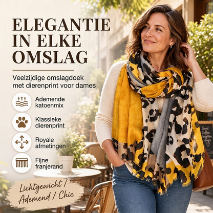 💥Nu helemaal in de mode!💥 Veelzijdige, lichte sjaal met luipaardprint