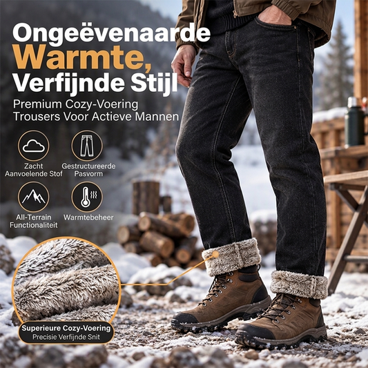 Heren Jeans met Dikke Pluche Voering en Stretch