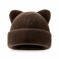 🐱Damesmuts van pluizig imitatiefur (mink) met schattige berenoortjes – warme wintermuts voor koud weer🧢
