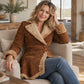 ✈️Gratis verzending🔥 50% KORTING ✨ Damesjas van Imitatiesuède met Shearling Voering – Warm & Stijlvol voor de Herfst en Winter 🍂
