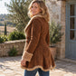 ✈️Gratis verzending🔥 50% KORTING ✨ Damesjas van Imitatiesuède met Shearling Voering – Warm & Stijlvol voor de Herfst en Winter 🍂