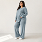 ✈️Gratis verzending💥 Beperkte Tijd Aanbieding 🧉 Dames Geribbelde Gebreid Top met Zijspleet & Broek Set ✨ rekbaar geribbelde stof, elegante zijspleet, comfortabele bijpassende set