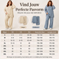 ✈️Gratis verzending💥 Beperkte Tijd Aanbieding 🧉 Dames Geribbelde Gebreid Top met Zijspleet & Broek Set ✨ rekbaar geribbelde stof, elegante zijspleet, comfortabele bijpassende set