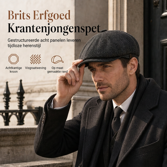 Vintage Britse stijl Newsboy-cap voor heren en dames Klassieke casual platte cap Octagonaal beret-hoed