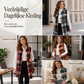 💥50 % korting! Alleen vandaag!💥 Damesvest met ruitpatroon, knoopsluiting en zakken