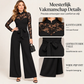 ⏰Nu of nooit!⏰ Elegante jumpsuit voor dames met patchwork van kant en een riem