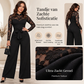 ⏰Nu of nooit!⏰ Elegante jumpsuit voor dames met patchwork van kant en een riem