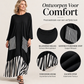 ⏰ Laatste dag van de uitverkoop – 50% KORTING ✨ Lange maxi-jurk met lange mouwen en gestreepte patchwork voor dames