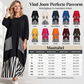 ⏰ Laatste dag van de uitverkoop – 50% KORTING ✨ Lange maxi-jurk met lange mouwen en gestreepte patchwork voor dames