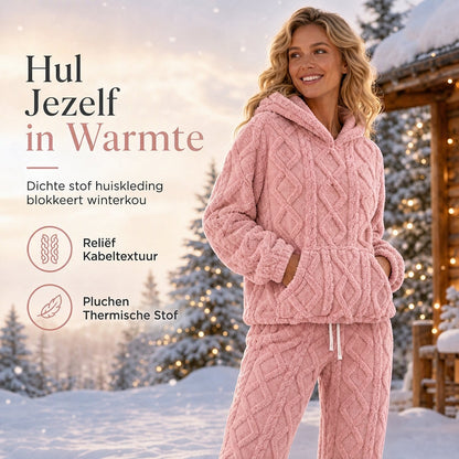 🔥 50% KORTING + GRATIS VERZENDING 🚚 Zachte 2-delige loungewear-set voor dames – hoodie & broek