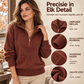 🔥Gratis verzending✈️Vrouwen Casual Effen Kleur Halve Rits Trui