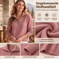 🔥Gratis verzending✈️Vrouwen Casual Effen Kleur Halve Rits Trui