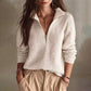 🔥Gratis verzending✈️Vrouwen Casual Effen Kleur Halve Rits Trui
