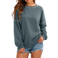 🚀Net binnen! 50% korting!🚀Ruimvallend T-shirt met ronde hals van sweatshirtstof voor dames