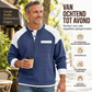 🧶Herens casual Henley-shirt met kleurblokken en wafelpatroon
