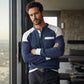 🧶Herens casual Henley-shirt met kleurblokken en wafelpatroon