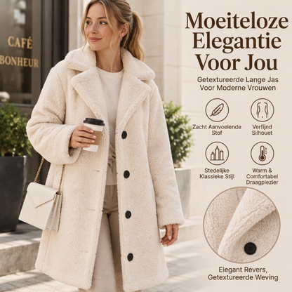 ⏰ 50% korting bij de seizoenswisseling – kwaliteit voor de helft van de prijs! ✨Warme damesjas van bont met reverskraag en knopen