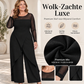 🔥Gratis verzending✈️Elegante dames jumpsuit van mesh met lange mouwen en wikkeloverlay